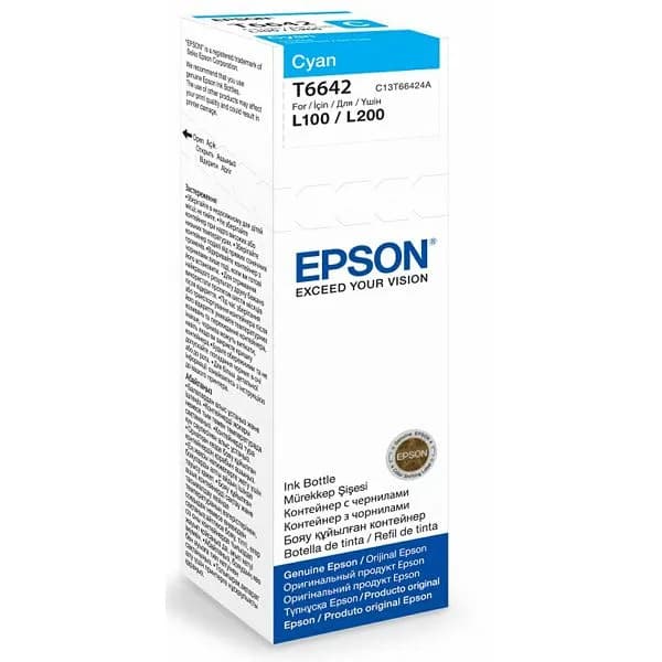 Tinta Epson T66424, C13T66424A, Cyan