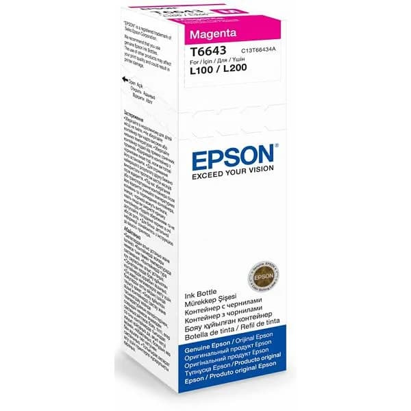 Tinta Epson T66434, C13T66434A, Magenta