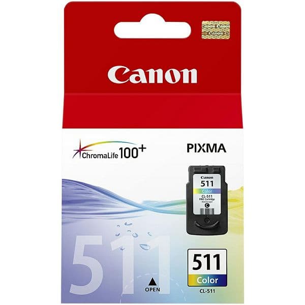 Tinta Canon CL-511, 2972B001, Color + Glava