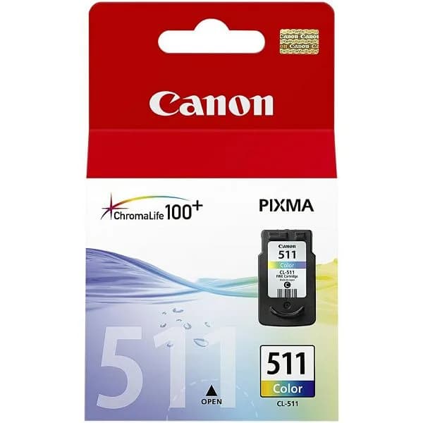 Tinta Canon CL-511, 2972B001, Color + Glava