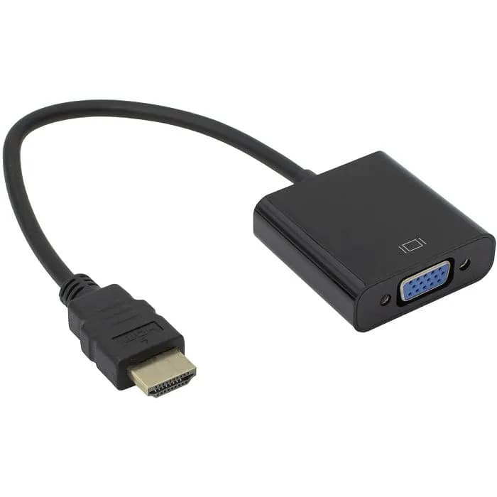 Adapter SBOX, HDMI (M) na VGA (Ž), 0.2m, crni