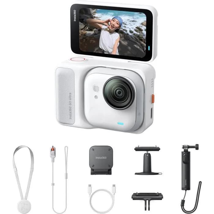 Akcijska kamera Insta360 GO Ultra Creator Bundle, Arctic White