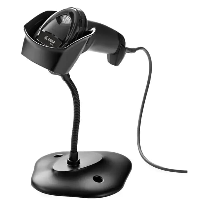 Bar kod čitač Zebra DS2208 Series, 2D, kit (USB), crni, sa stalkom