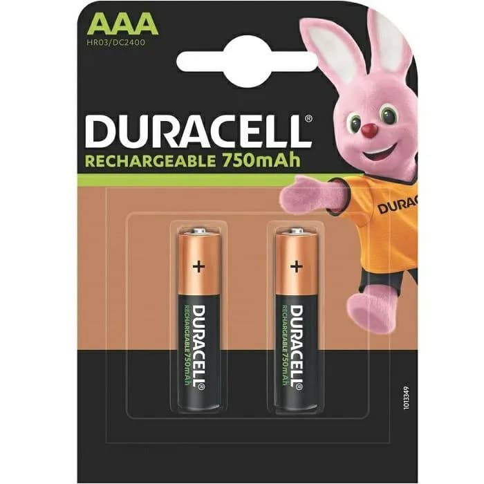 Baterije Duracell AAA, 750mAh, punjive, 2 komada - 5000394090330