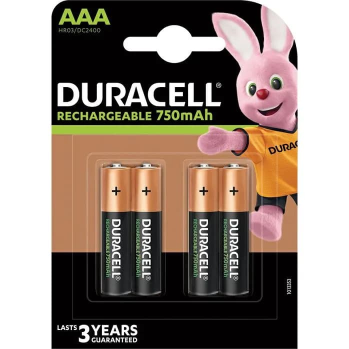 Baterije Duracell AAA, 750mAh, punjive, 4 komada - 5000394090231