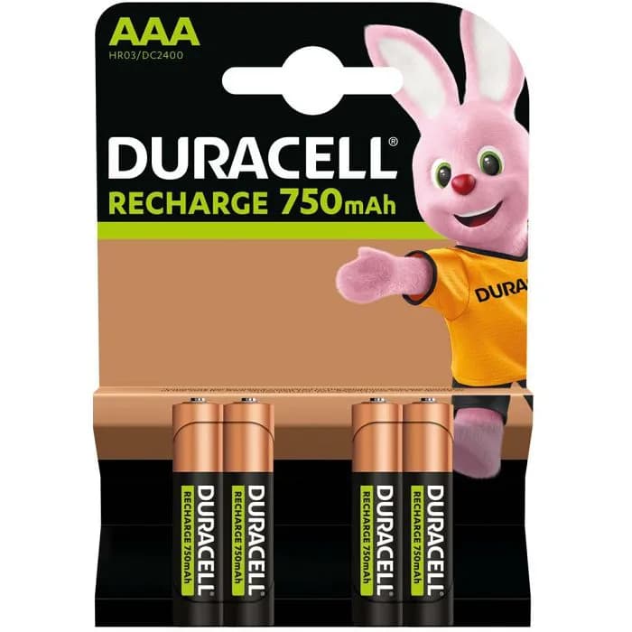 Baterije Duracell AAA, 750mAh, punjive, 4 komada - 5000394090231