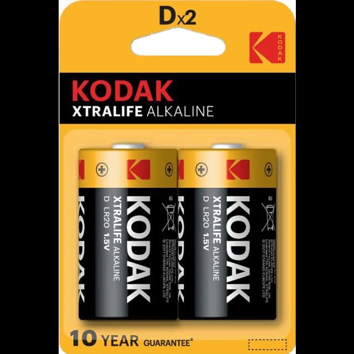 Baterije Kodak Xtralife Alkaline D LR20, 2 komada, 0304040004
