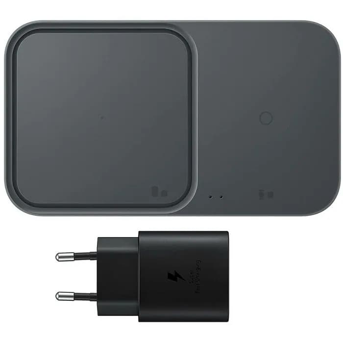 Bežični punjač Samsung Duo EP-P5400TBEGEU, 15W, sivi