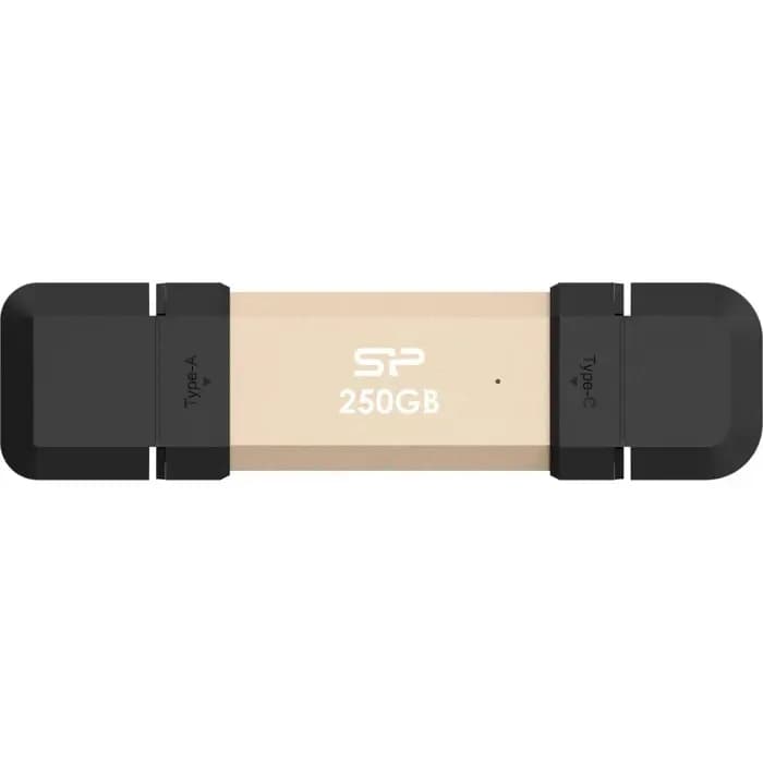 Eksterni SSD Silicon Power DS72, 250GB, USB 3.2 Gen 2, zlatni