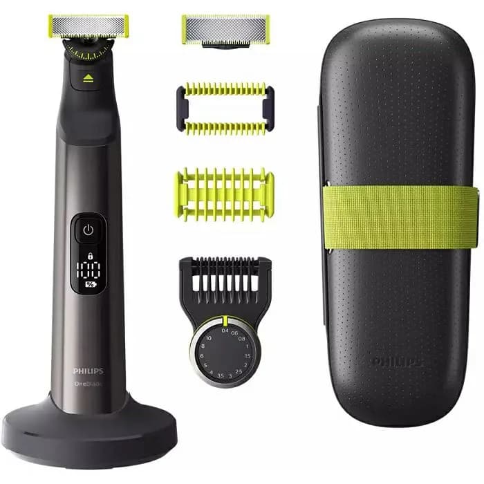 Električni brijač Philips OneBlade Pro 360 Face + Body QP6651/61, s postoljem, krom