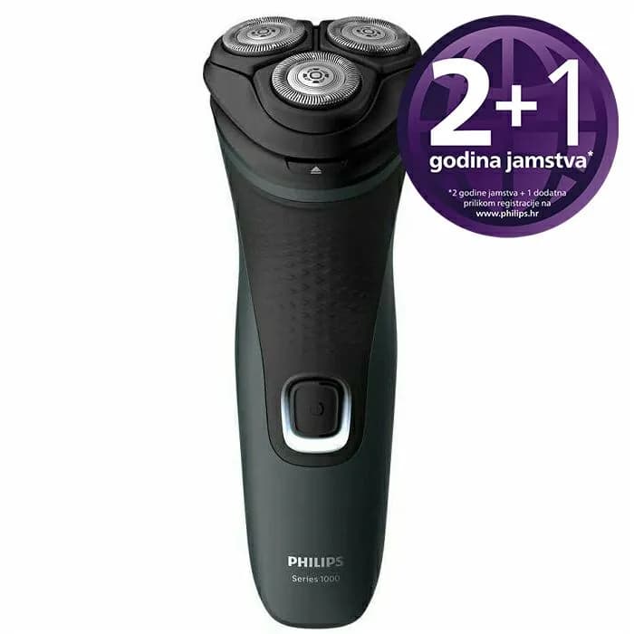 Električni brijač Philips Shaver 1000 Series S1133/41, za suho brijanje, bežični, crni