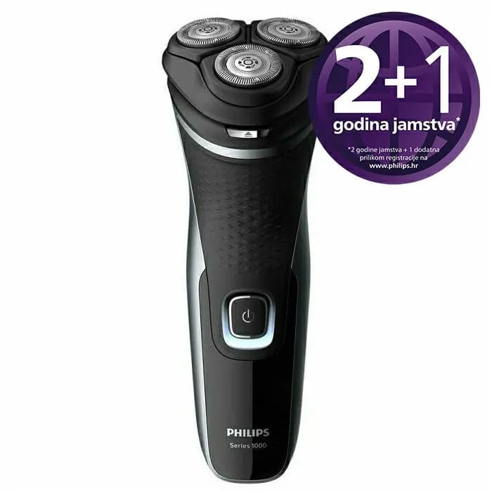 Električni brijač Philips Shaver 1000 Series S1332/41, za suho brijanje, bežični, sivi