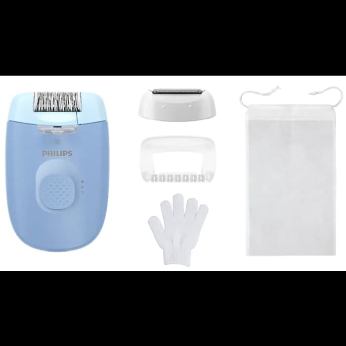 Epilator Philips 4000 Series BRE247/00, žičani, plavi