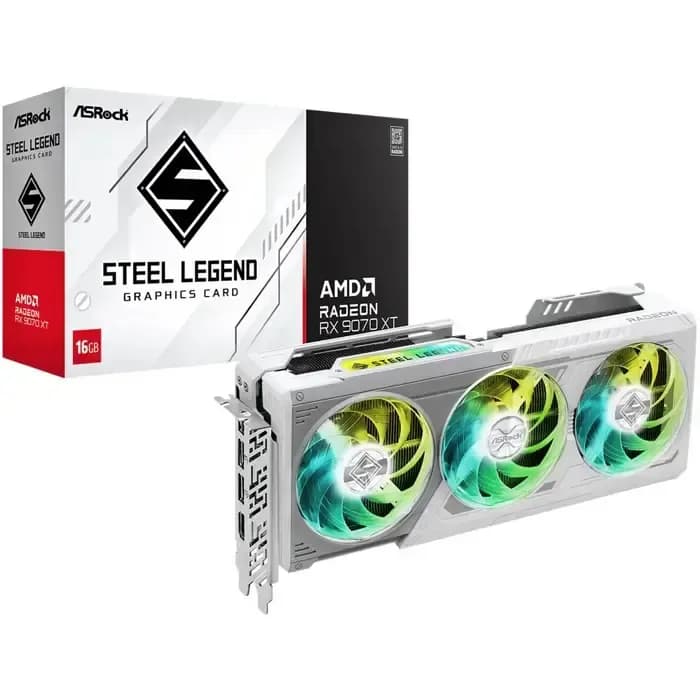 Grafička ASRock AMD Radeon RX9070XT Steel Legend, 16GB GDDR6