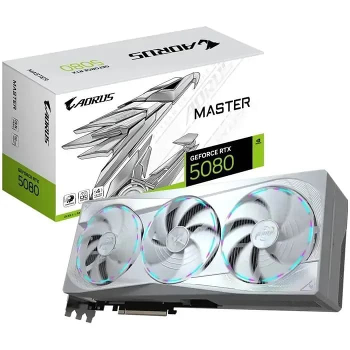 Grafička Gigabyte GeForce RTX5080 Aorus Master Ice, 16GB GDDR7