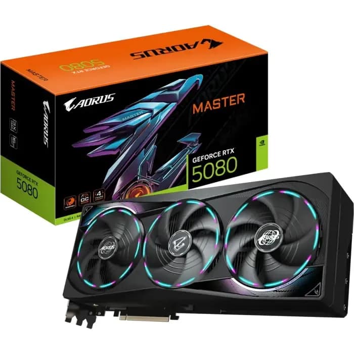 Grafička Gigabyte GeForce RTX5080 Aorus Master OC, 16GB GDDR7