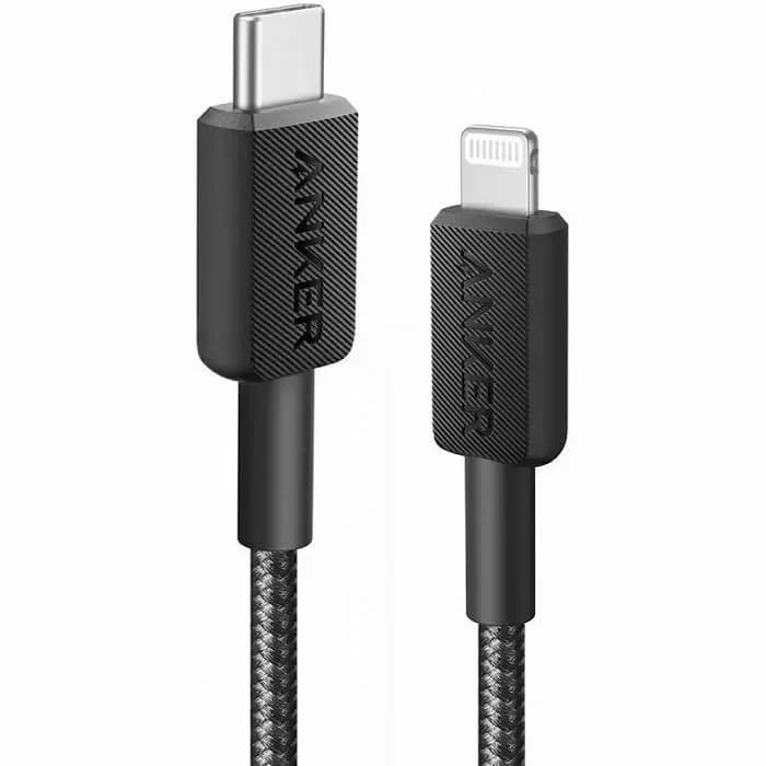 Kabel Anker 322 A81B5G11, USB-C (M) na Lightning (M), 0.9m, pleteni, crni