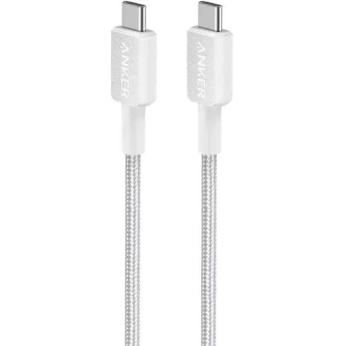 Kabel Anker 322 A81F6G21, USB-C (M) na USB-C (M), 1.8m, pleteni, bijeli