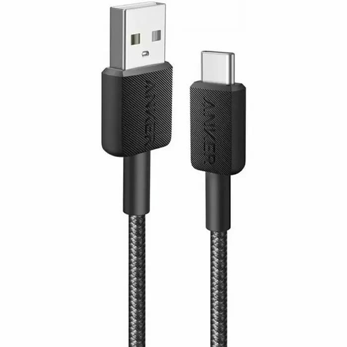 Kabel Anker 322 A81H5G11, USB-A (M) na USB-C (M), 0.9m, pleteni, crni