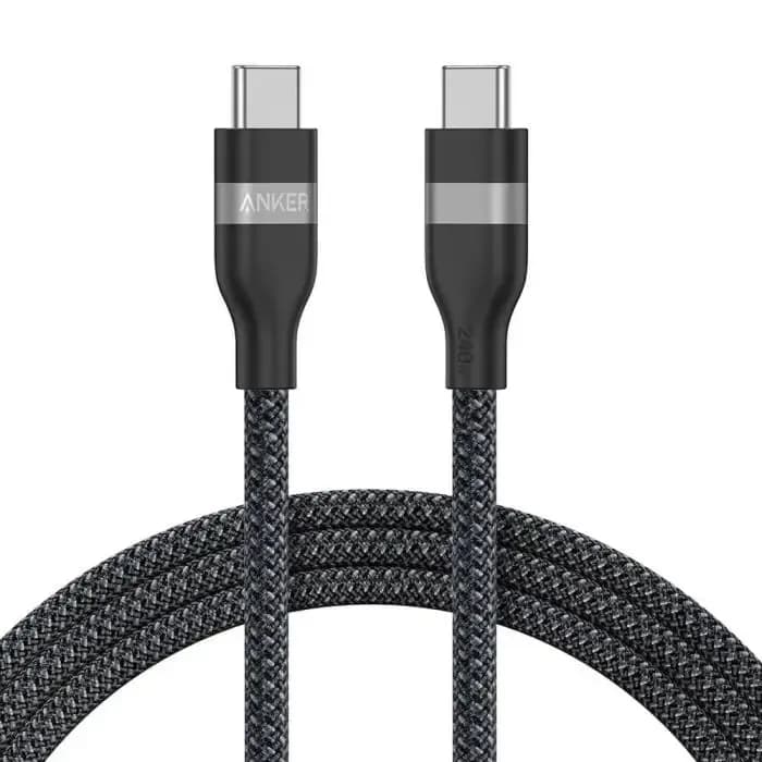Kabel Anker A82E2H11, USB-C (M) na USB-C (M), 0.9m, pleteni, QC, crni