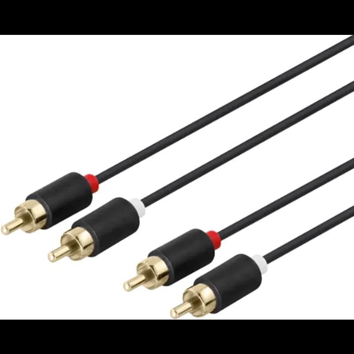 Kabel Deltaco R00170001, RCA, 1.0m, crni
