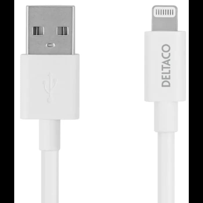 Kabel Deltaco, USB-A (M) na Lightning (M), 1.0m, srebrni