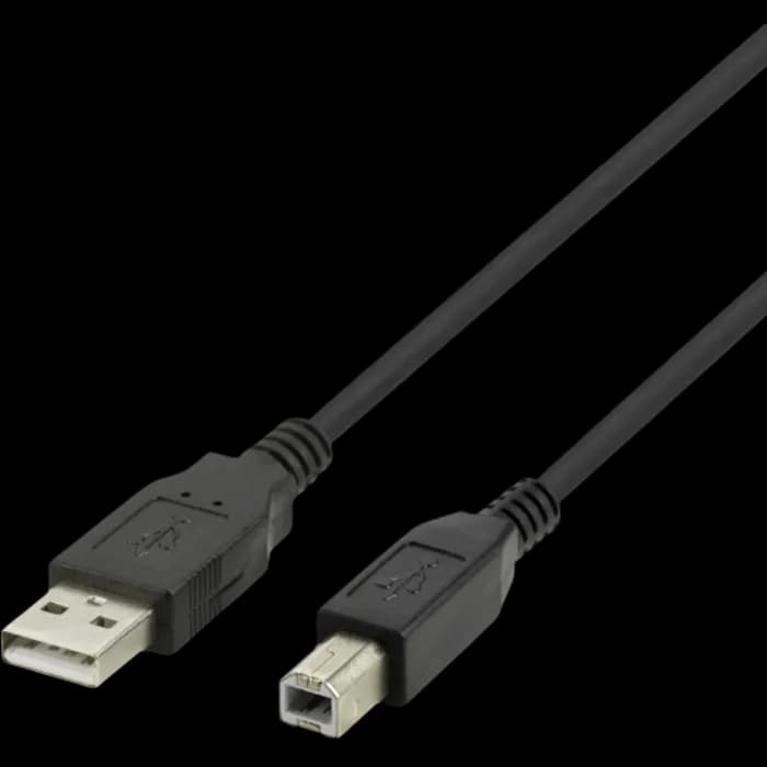 Kabel Deltaco, USB-A (M) na USB-B (M), 1.0m, crni