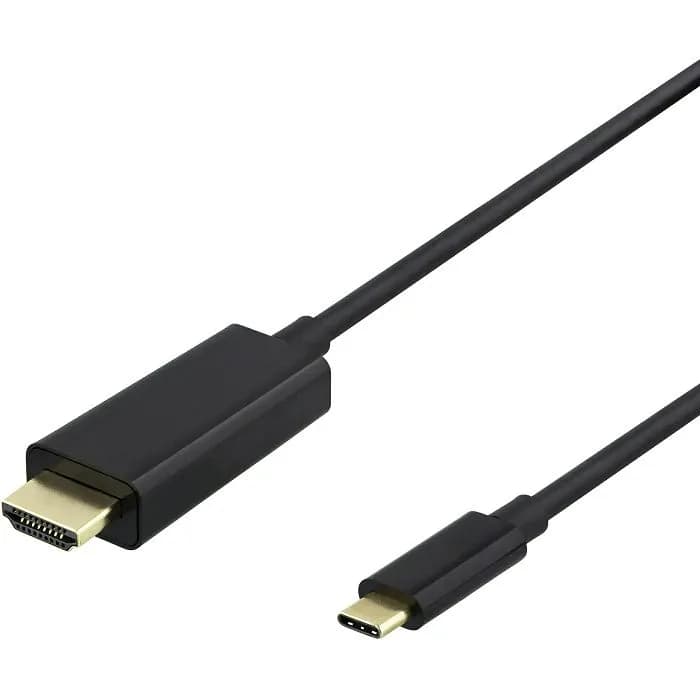 Kabel Deltaco, USB-C (M) na HDMI (M), 1.0m, crni