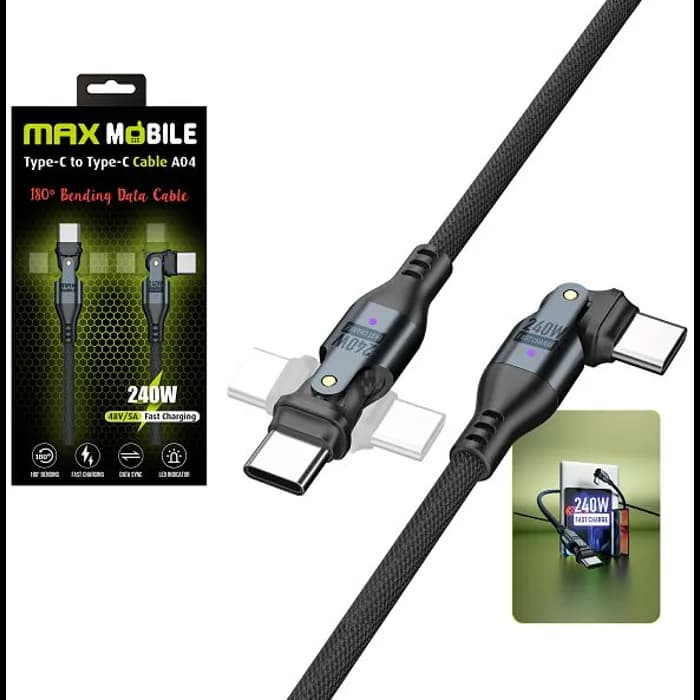 Kabel Max Mobile 3858895514013, USB-C (M) na USB-C (M), 1.2m, crni