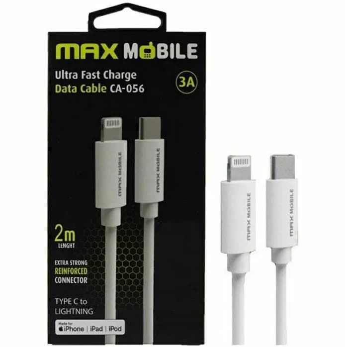 Kabel Max Mobile CA-056, USB-C (M) na Lightning (M), 2.0m, bijeli