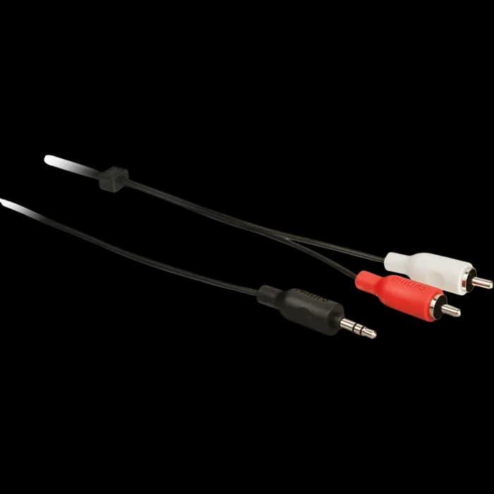 Kabel Philips SWA2527W/10, 3.5mm (M) na 2xRCA (M), 1.5m, crni