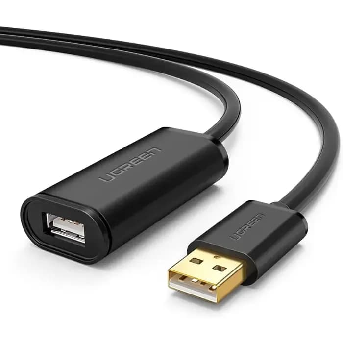 Kabel Ugreen 10324, USB-A (M) na USB-A (Ž), 20.0m, crni