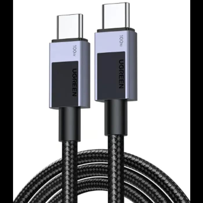 Kabel Ugreen 45065, USB-C 2.0 (M) na USB-C (M), 3.0m, pleteni, QC, PD 3.0 100W, crni