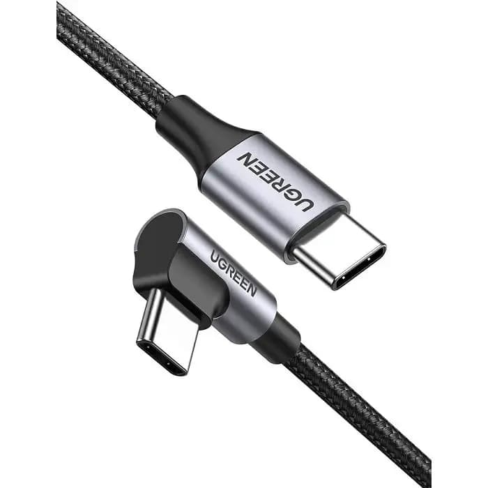 Kabel Ugreen 50125, USB-C (M) na USB-C (M), kutni, 2.0m, crni