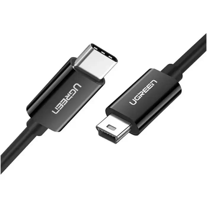 Kabel Ugreen 50445, USB-C (M) na Mini USB (M), 1.0m, crni