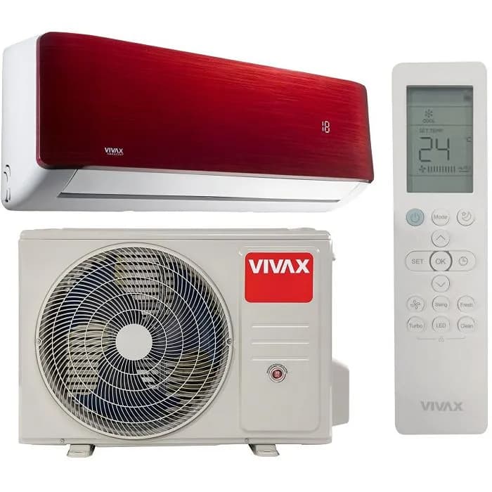 Klima uređaj Vivax Cool, ACP-12CH35AERI+ R32, WiFi, 3.52kW, A+++, Red