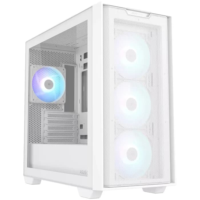 Kućište Asus A21 Plus, Mid tower, kaljeno staklo, bez napajanja, Micro ATX, bijelo