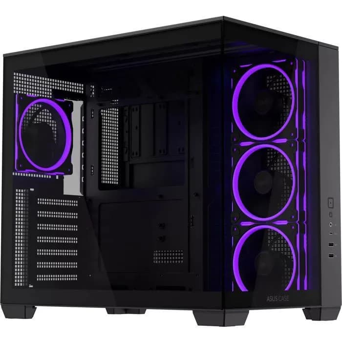 Kućište Asus A32 Plus, Mid tower, kaljeno staklo, bez napajanja, Micro ATX, crno