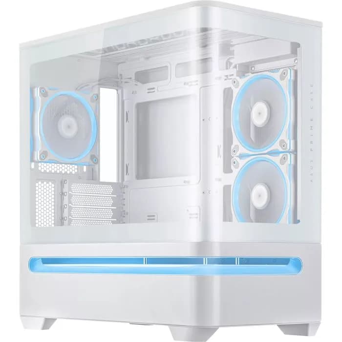 Kućište Asus Prime AP202 ARGB, Mini tower, kaljeno staklo, bez napajanja, Micro ATX, bijelo