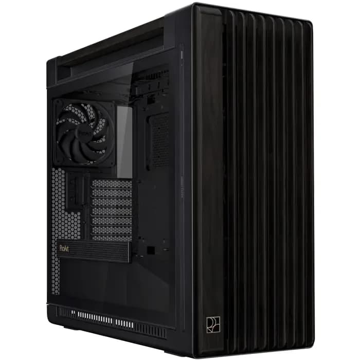 Kućište Asus ProArt PA602 Wood Edition, Mid tower, kaljeno staklo, bez napajanja, E-ATX, crno