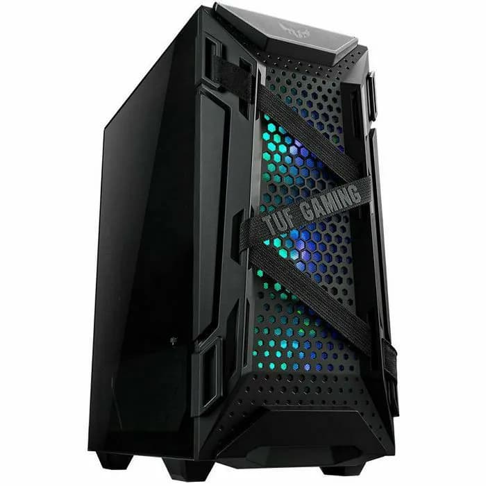 Kućište Asus TUF Gaming GT301, Mid tower, kaljeno staklo, bez napajanja, ATX, crno