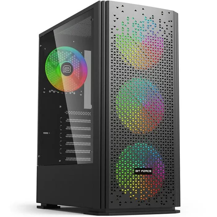 Kućište Bit Force Orion CF-4, Mid tower, kaljeno staklo, bez napajanja, ATX, crno