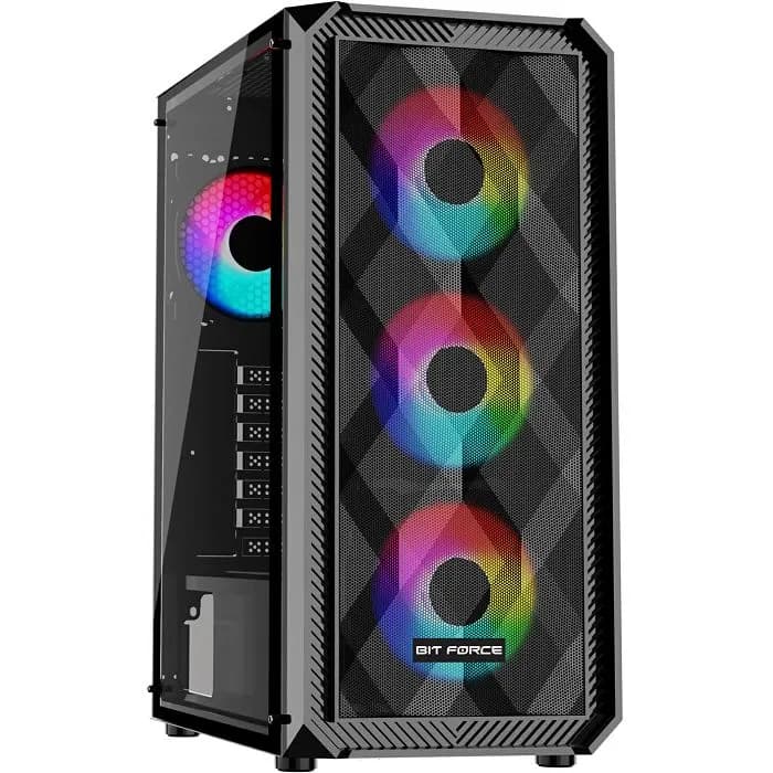 Kućište Bit Force Paladin CF-4, Mid tower, kaljeno staklo, bez napajanja, ATX, crno