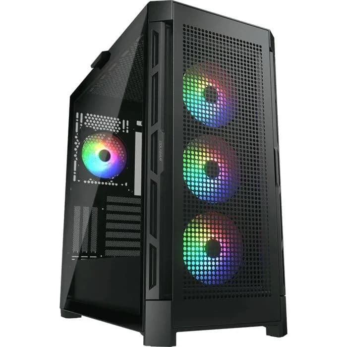 Kućište Cougar Airface Pro RGB, Mid tower, kaljeno staklo, bez napajanja, E-ATX, crno