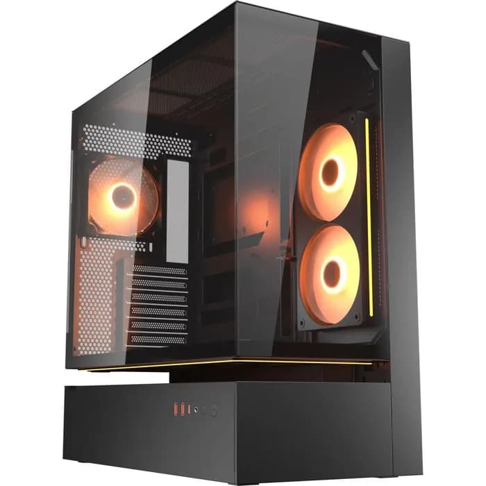 Kućište Cougar CFV235, Mid tower, kaljeno staklo, bez napajanja, ATX, crno