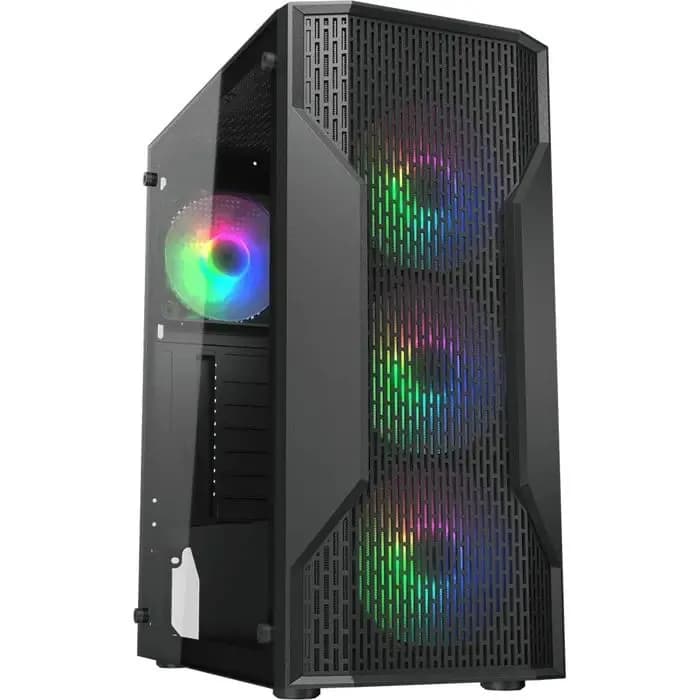 Kućište Cougar MX110 RGB, Mid tower, kaljeno staklo, bez napajanja, ATX, crno