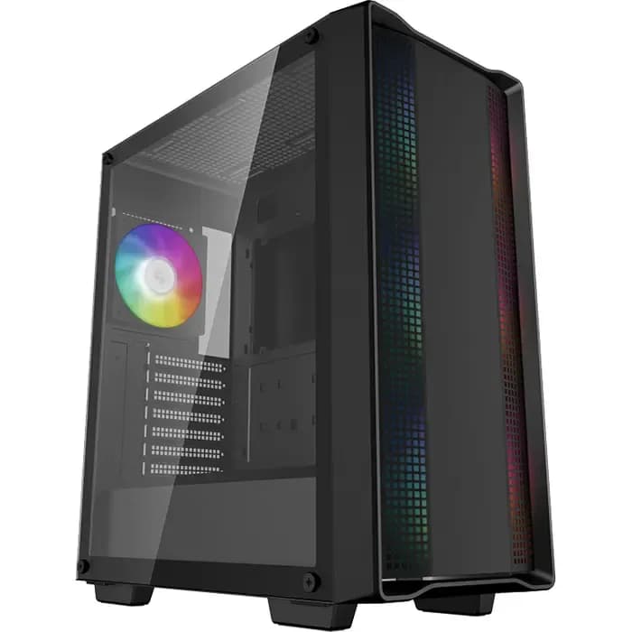 Kućište DeepCool CC560 ARGB V2, Mid tower, kaljeno staklo, bez napajanja, ATX, crno