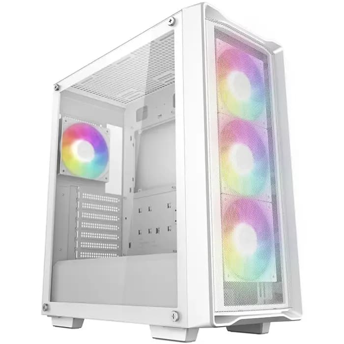 Kućište DeepCool CC560 Mesh V2 WH, Mid tower, kaljeno staklo, bez napajanja, ATX, bijelo