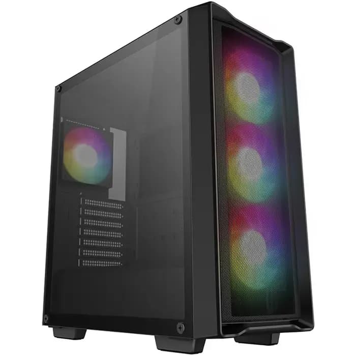 Kućište DeepCool CC560 Mesh V2, Mid tower, kaljeno staklo, bez napajanja, ATX, crno