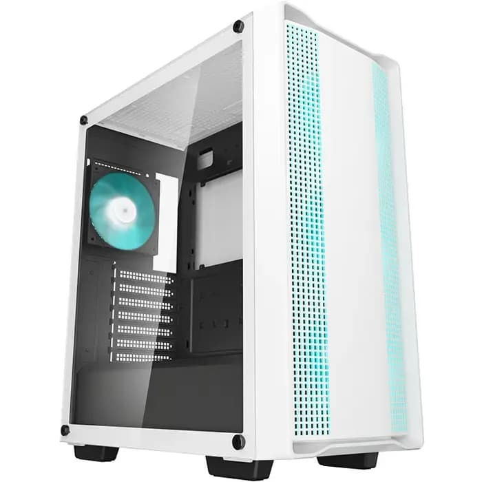 Kućište DeepCool CC560 WH V2, Mid tower, kaljeno staklo, bez napajanja, ATX, bijelo